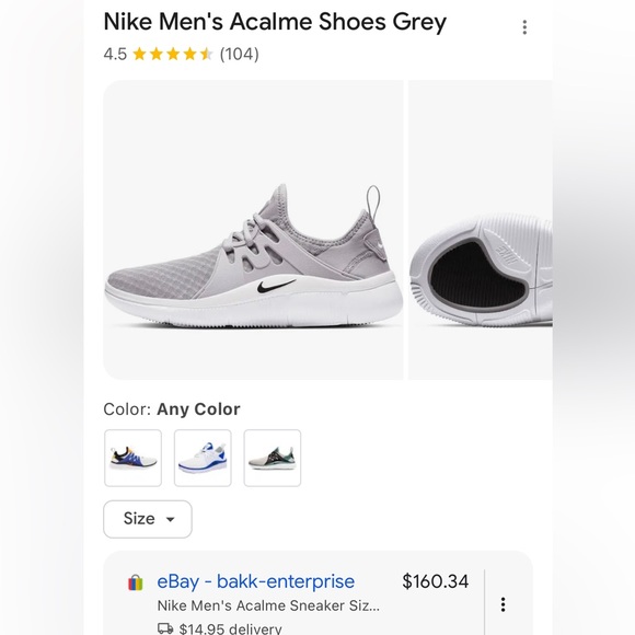 Nike Acalme Running sneakers size 7.5 - Picture 6 of 6